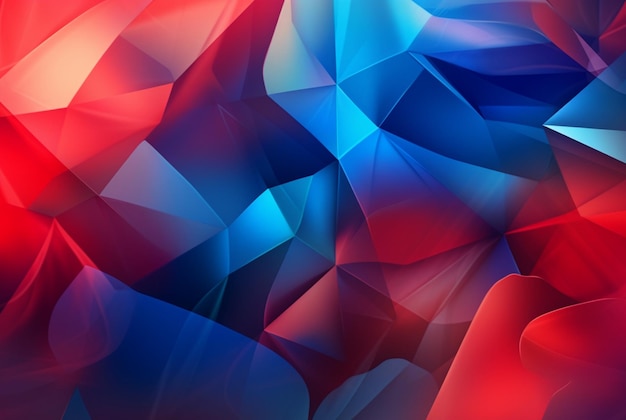 Photo blue red abstract background generative ai