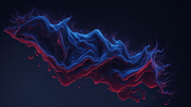 A blue and red abstract background with a blue swirl.