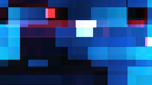 A blue and red background with a white square in the middle.