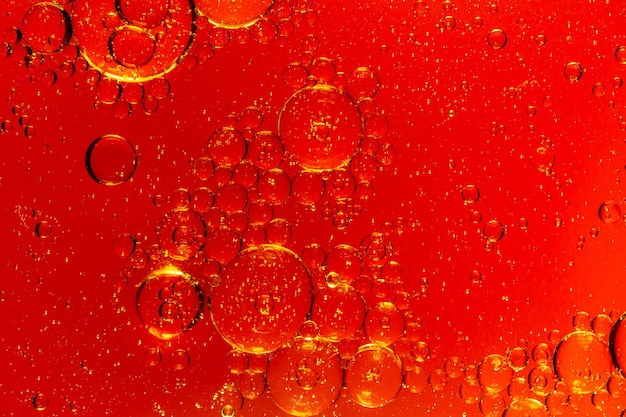 Photo blue and red bubbles abstract background