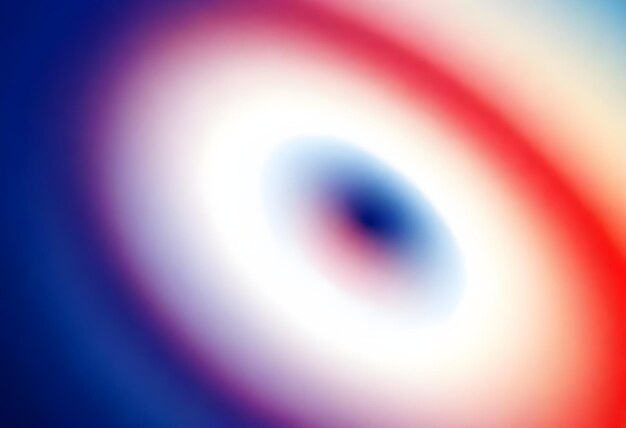 a blue and red circle with a red and blue background