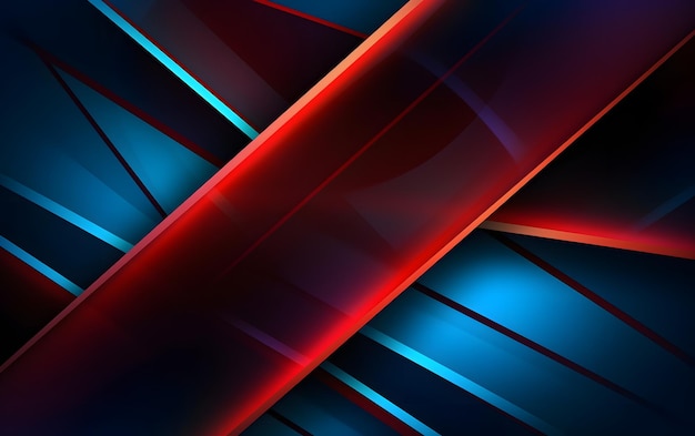 Blue and red lines on a dark background