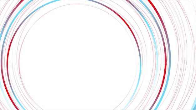 Blue red minimal round lines abstract futuristic tech background