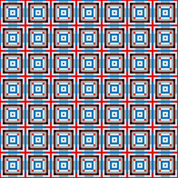 A blue and red pattern of squares