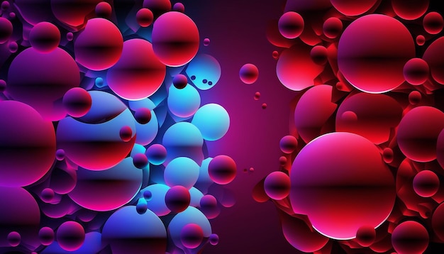 Blue red purple color abstract glow background 3d.