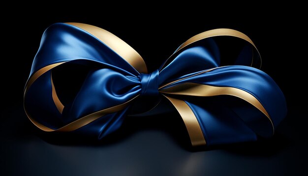 blue ribbon 3d logo