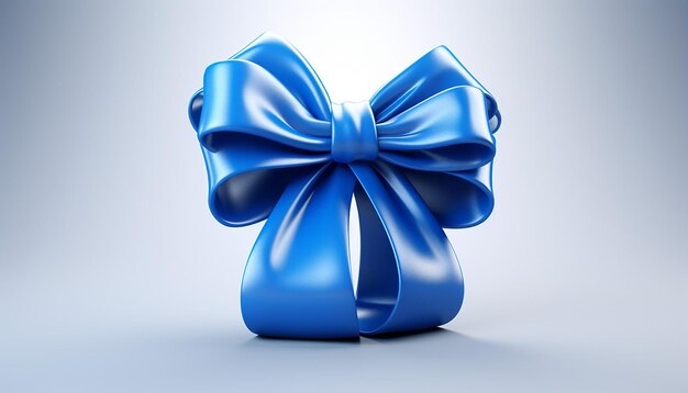 Photo blue ribbon 3d logo