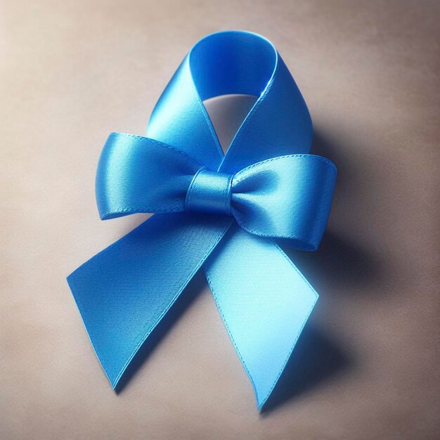 Photo blue ribbon logo prostate cancer