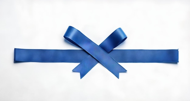 Blue ribbon symbolizing achievement and success