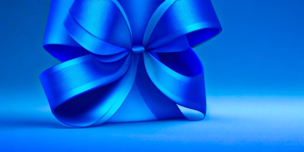 A blue ribbon