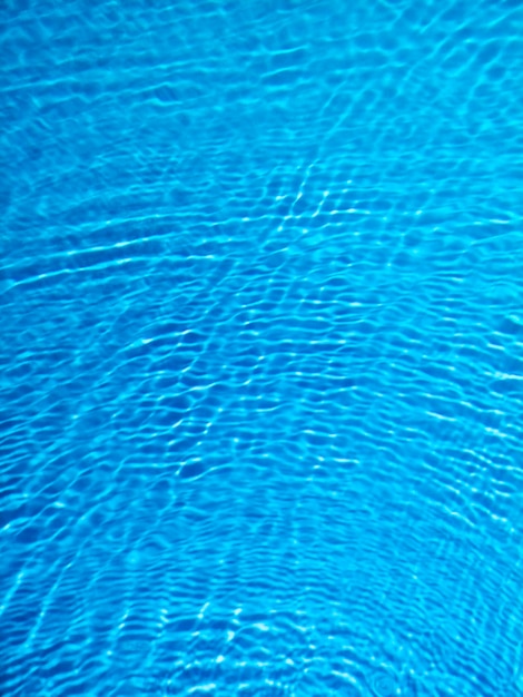 青い波紋の水の背景、水面青いプール