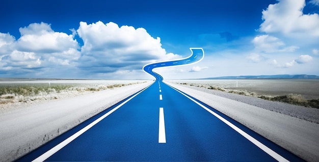 Photo blue road with white background for infographic hd wallpaper