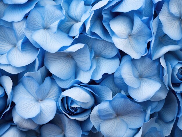 Blue rose petals as a background