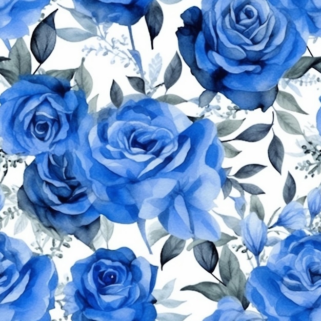 Blue roses on a white background.