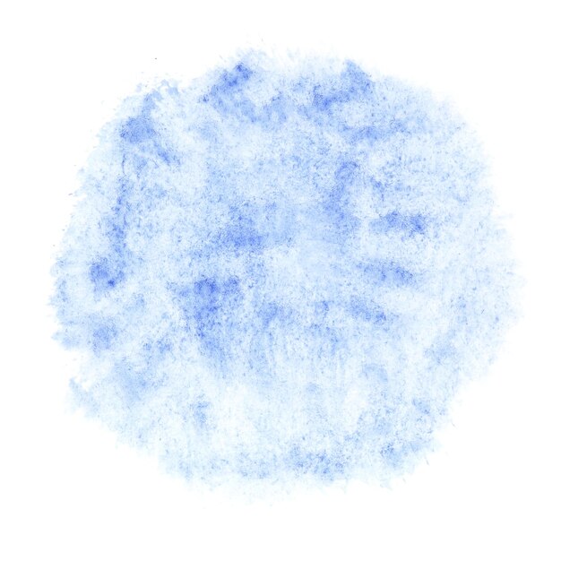 Blue round watercolor brush stroke - space for your own text