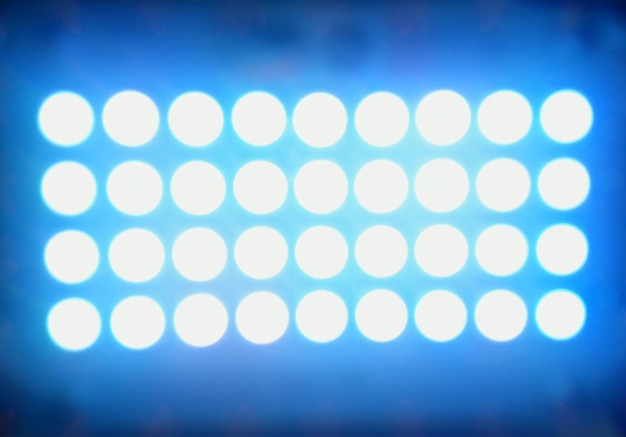 Photo blue rows of led lamps abstract backdrop