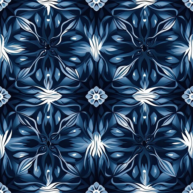 Blue royalty seamless pattern backgroud ai generated