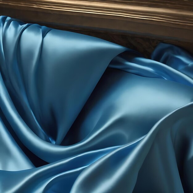 Blue satin clothing