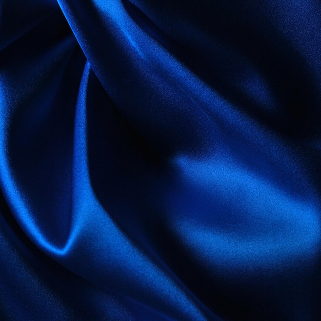 Blue satin fabric background