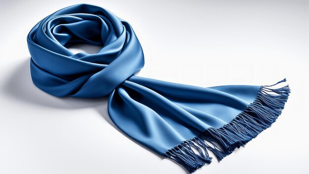 blue scarf isolated on white background