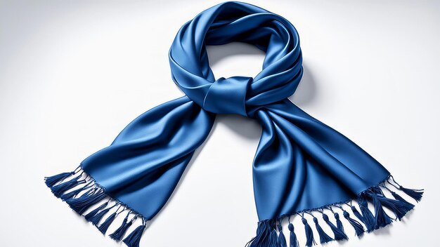 blue scarf isolated on white background