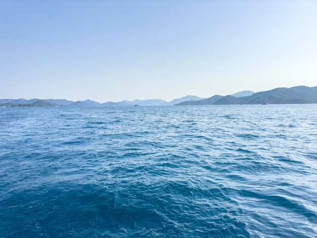 写真 青い海と青い空