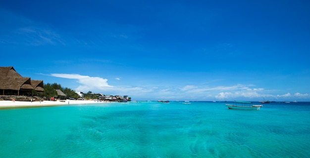 Blue sea and beautiful sky. sea beach