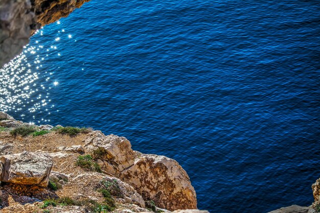 Синее море в Capo Caccia Sardinia