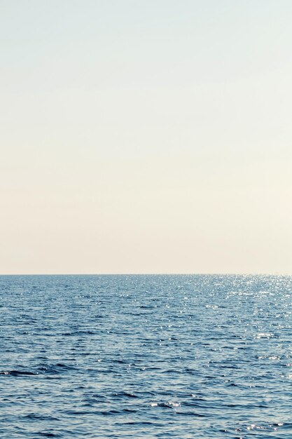 Blue sea and clear sky. Caribbean sea.