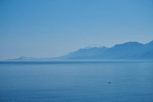 Blue sea and sky background 