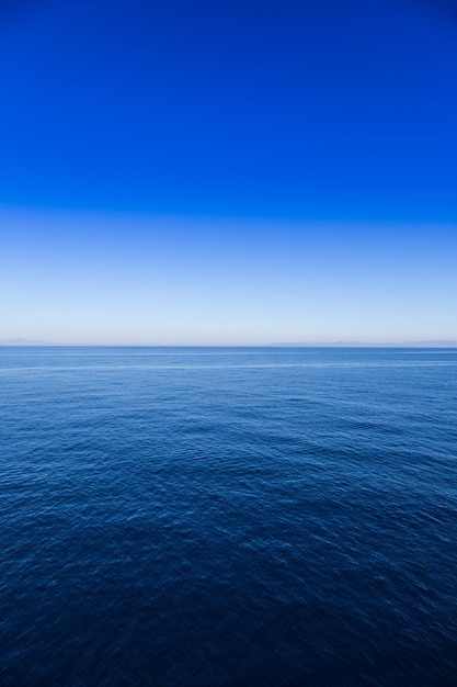 Blue sea and sky horizon background day shot