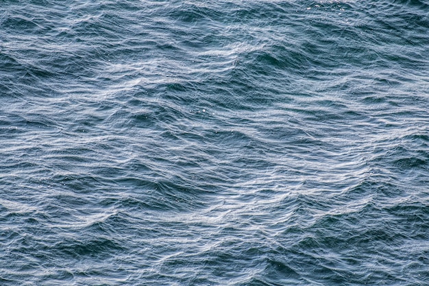Blue sea surface with waves texture