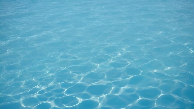 青い海水の背景 太陽の反射を持つ青い水面の質感
