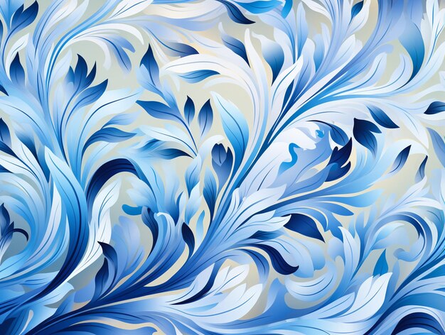 blue seamless nature patterned background vector warm blue natural pattern natural floral