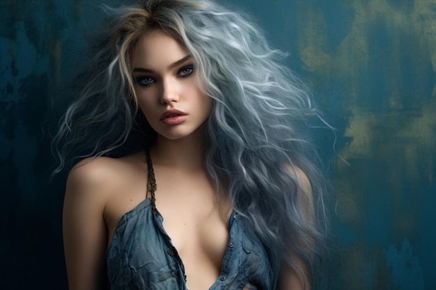 Blue Shades of Grunge Beauty