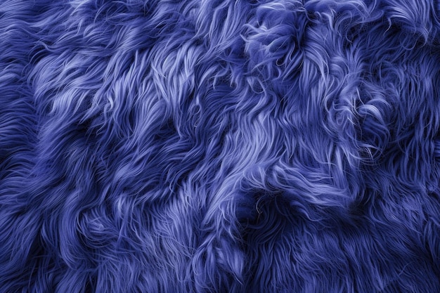 Photo blue sheep fur texture background pattern wool close up