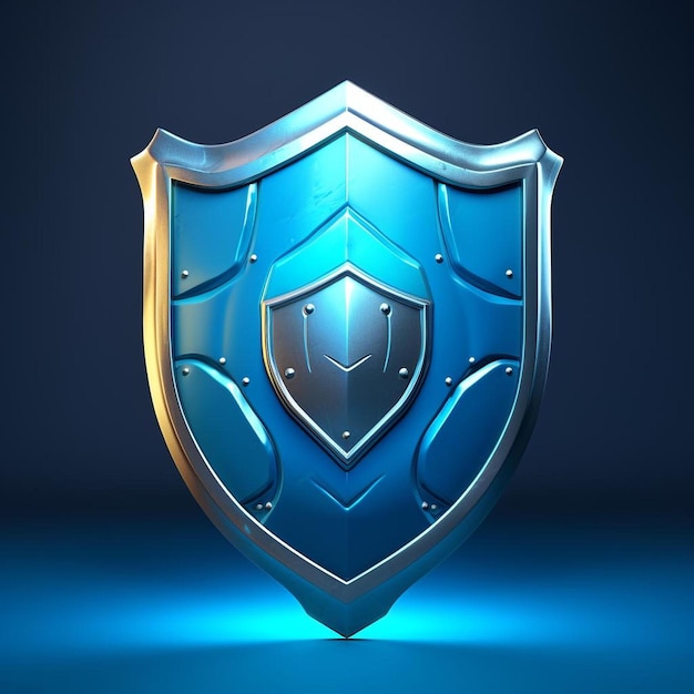 A blue shield with a shield that says