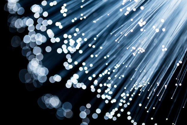 blue shining fiber optic