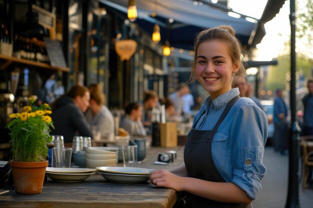 Blue Shirt Charm Portrait of a Restaurant Owner