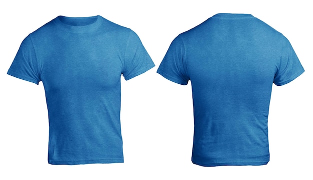 ブルーシャツデザインテンプレート ヘザーカラーシャツ