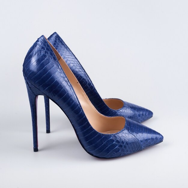 Blue shoes isolated