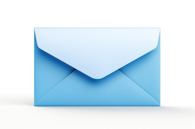 Blue at sign mail on paper in envelope E mail concept