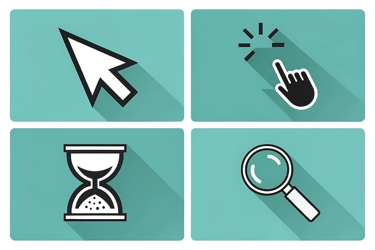 Photo a blue sign with a white arrow pointing to a set of icons with arrows pointing to the right digital