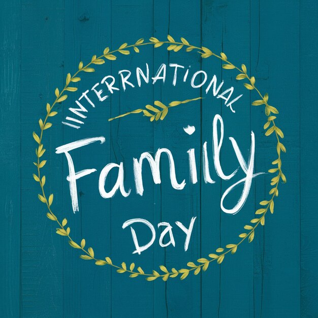 a blue sign with the words international family day on it