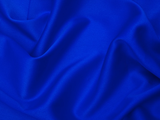 Blue silk fabric for background or texture.