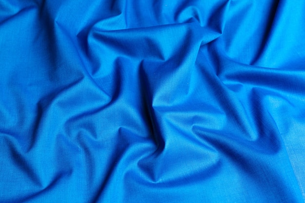 Blue silk fabric background