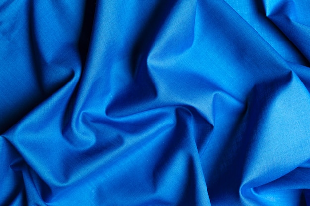 Blue silk fabric background