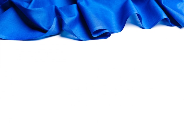 Photo blue silk fabric background