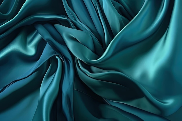 A blue silk fabric with a soft wave of light.