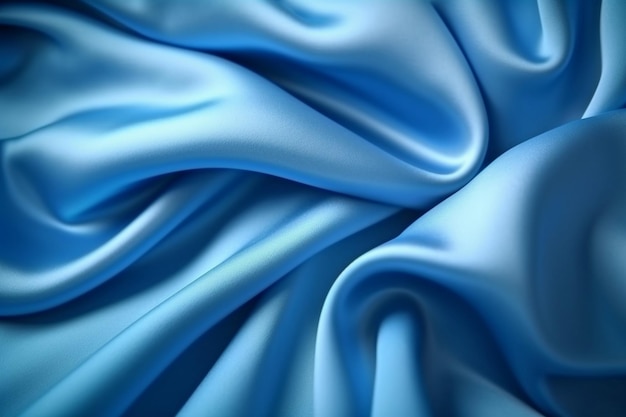 Blue silk in a soft light blue color